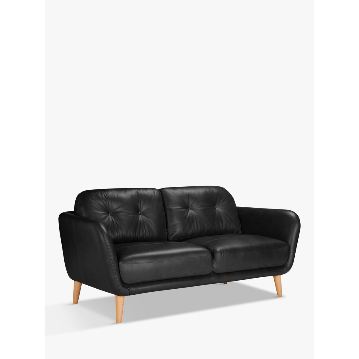House by John Lewis Arlo Medium 2 Seater Leather Sofa, Dark Leg – image 1