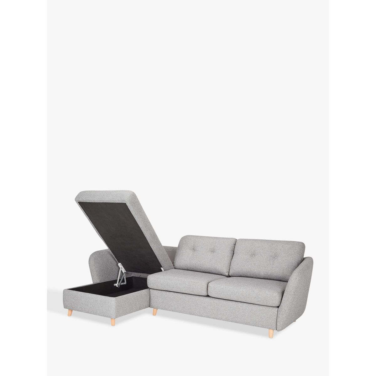 House by John Lewis Arlo LHF Chaise with Storage Sofa Bed, Light Leg – image 7
