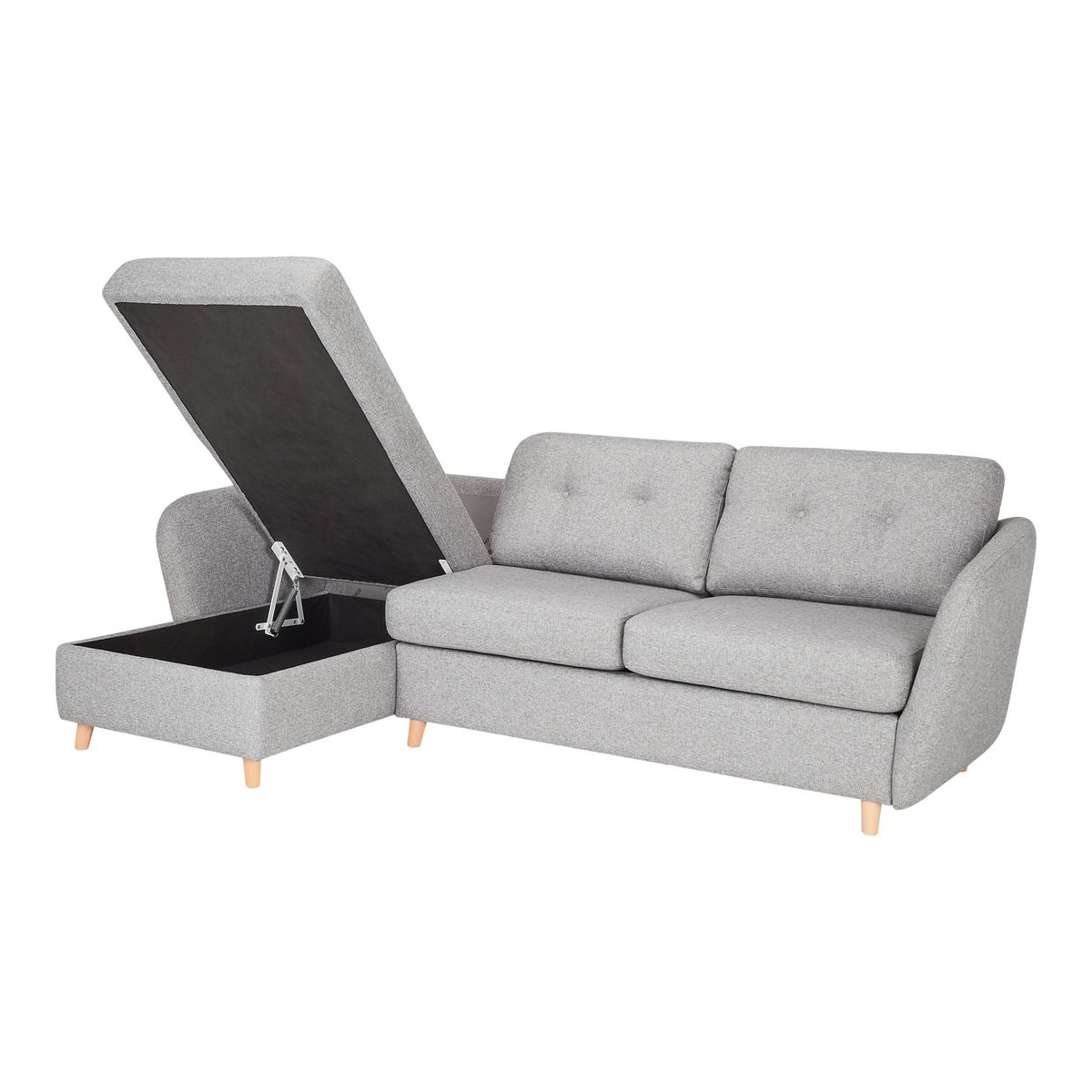 House by John Lewis Arlo LHF Chaise with Storage Sofa Bed, Light Leg – image 9