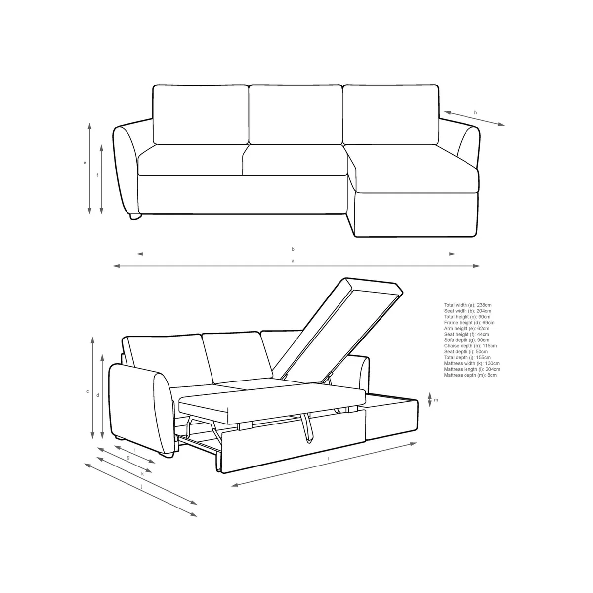 John Lewis & Partners Sansa Splayed Arm Sofa Bed – image 4