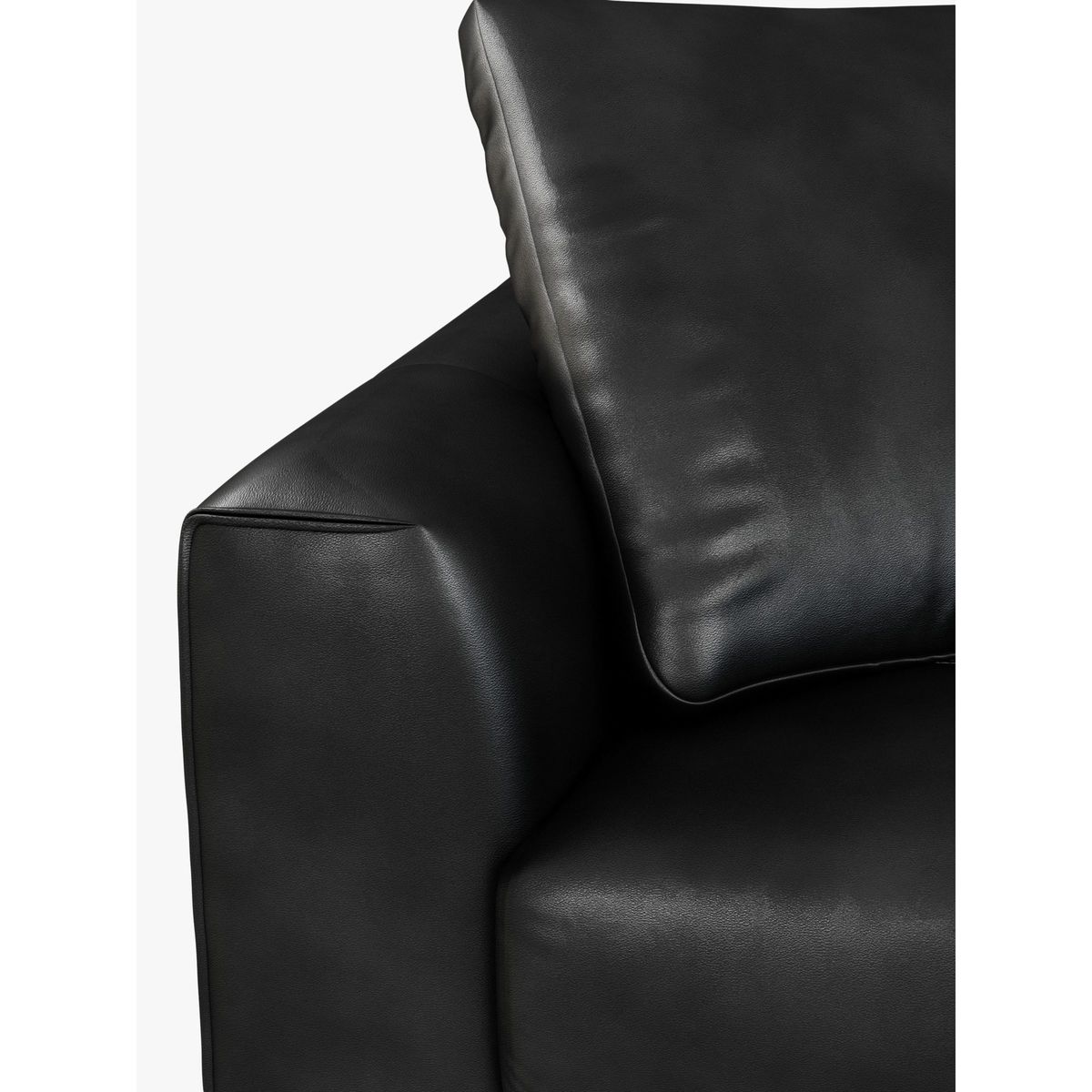 John Lewis & Partners Billow Large 3 Seater Leather Sofa, Dark Leg – image 7