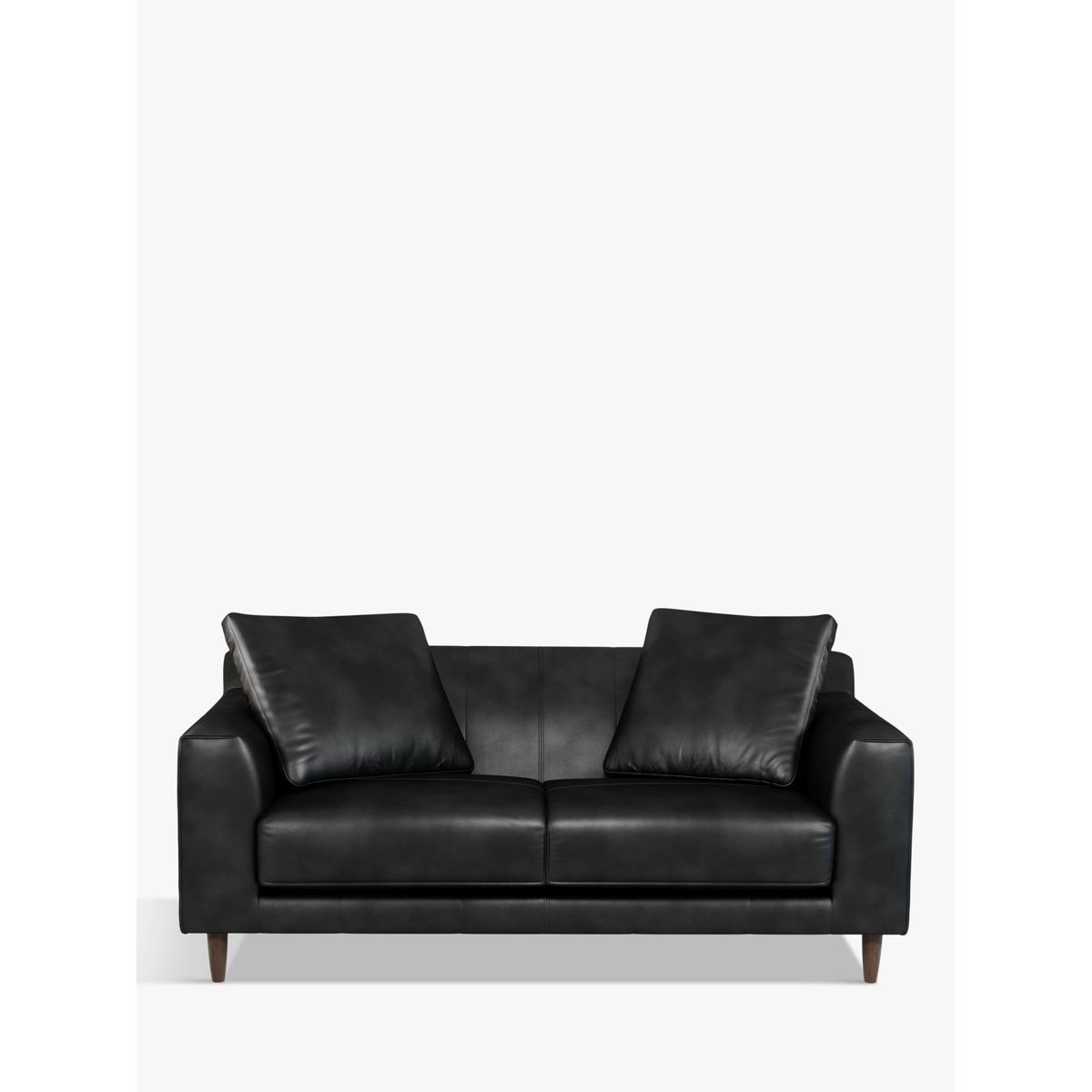 John Lewis & Partners Billow Large 3 Seater Leather Sofa, Dark Leg – image 2