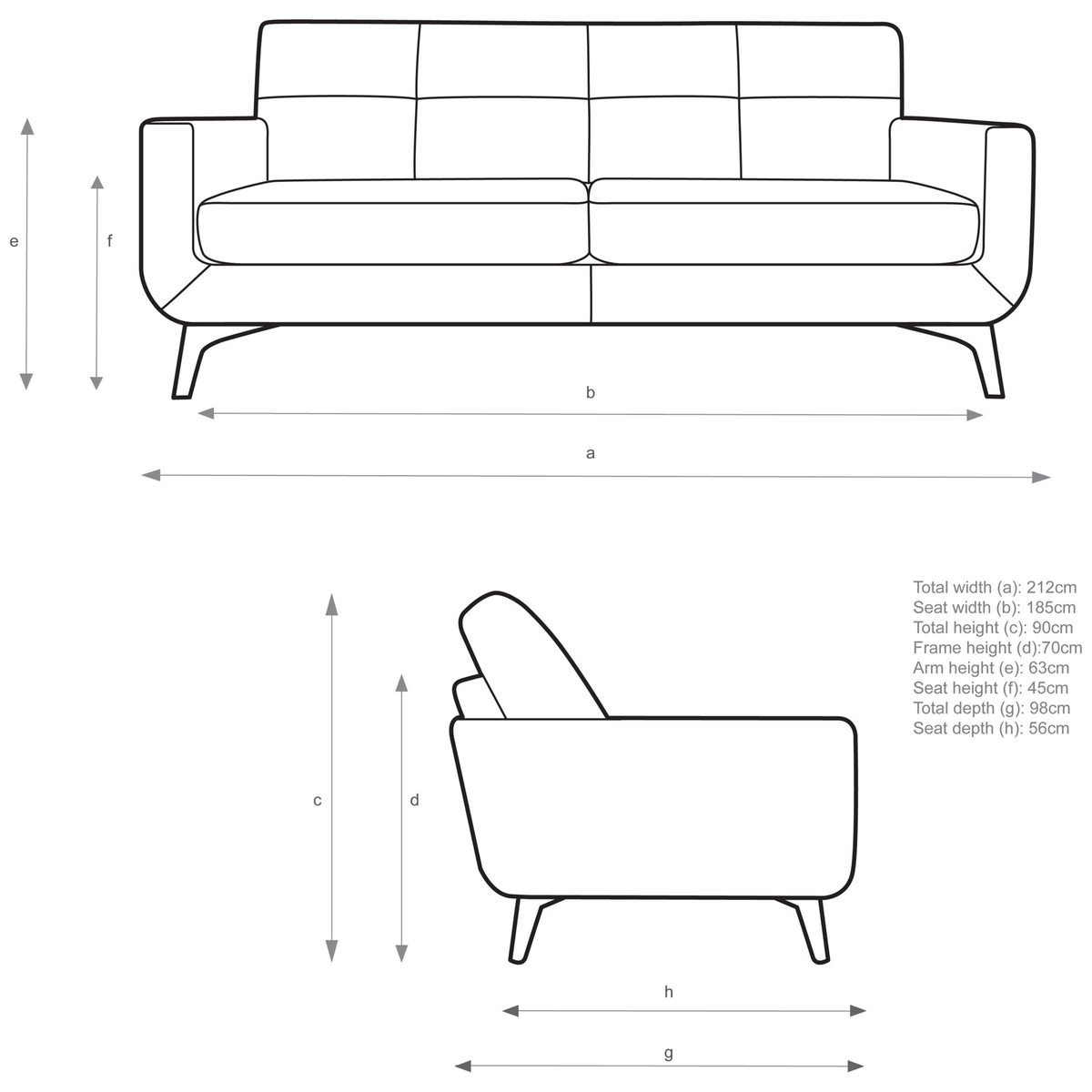 John Lewis & Partners Barbican Leather Grand 4 Seater Sofa, Dark Leg – image 3