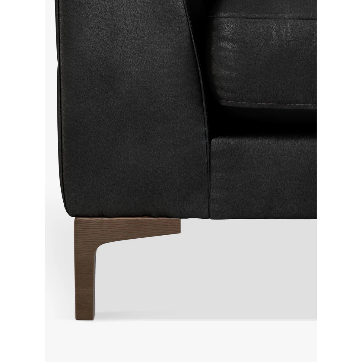 John Lewis & Partners Belgrave Large 3 Seater Leather Sofa, Dark Leg – image 6