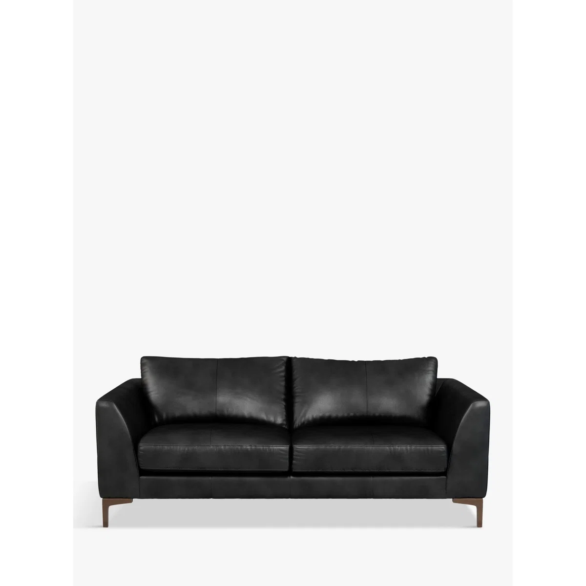 John Lewis & Partners Belgrave Large 3 Seater Leather Sofa, Dark Leg – image 2