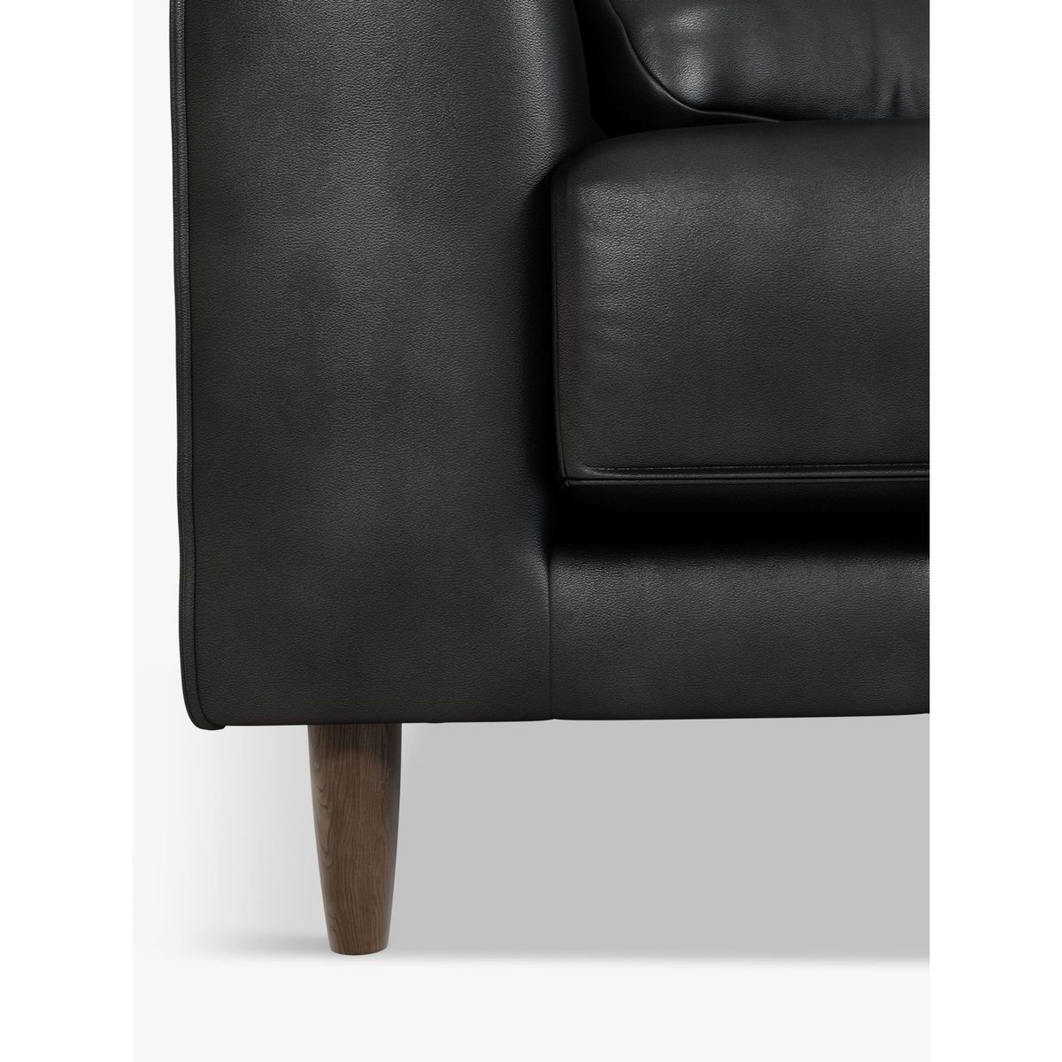 John Lewis & Partners Billow Medium 2 Seater Leather Sofa, Dark Leg – image 6