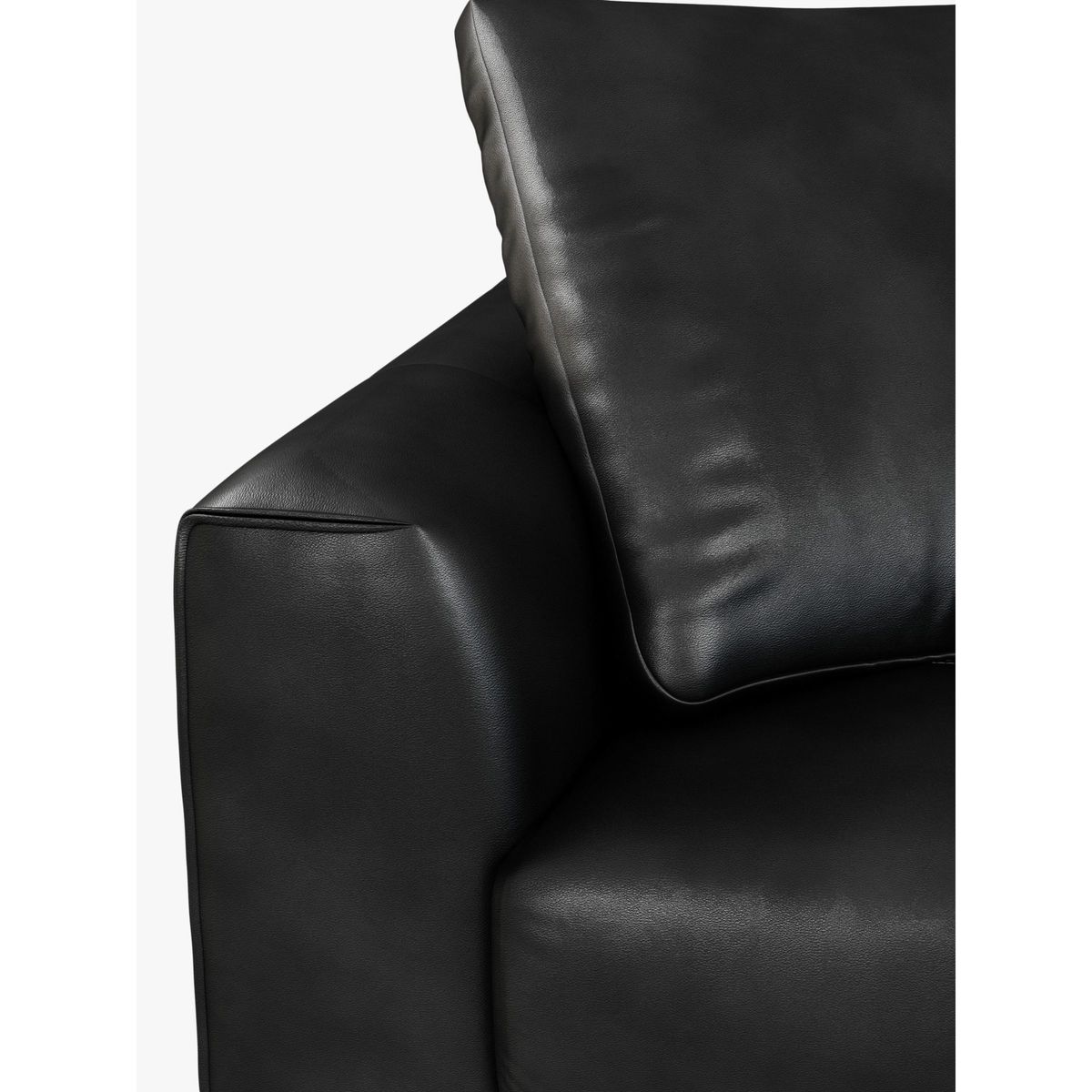 John Lewis & Partners Billow Medium 2 Seater Leather Sofa, Dark Leg – image 7