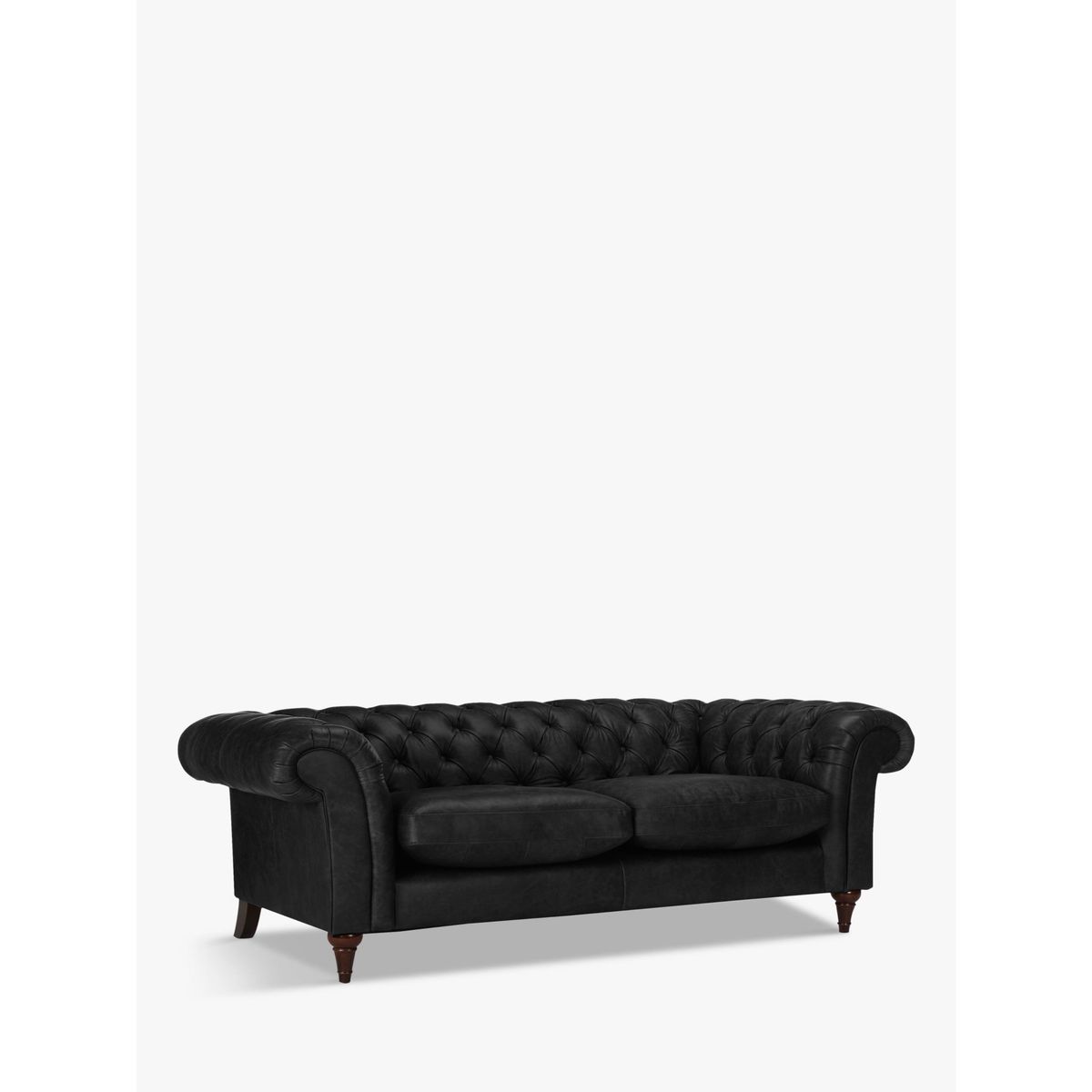 John Lewis & Partners Cromwell Chesterfield Leather Grand 4 Seater Sofa, Dark Leg – image 1