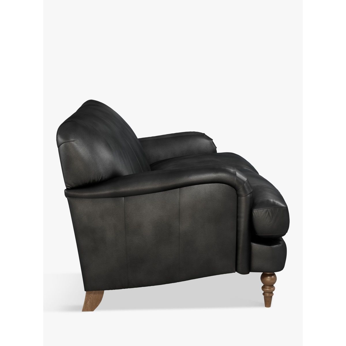 John Lewis & Partners Harrogate High Back Small 2 Seater Leather Sofa, Dark Leg – image 4