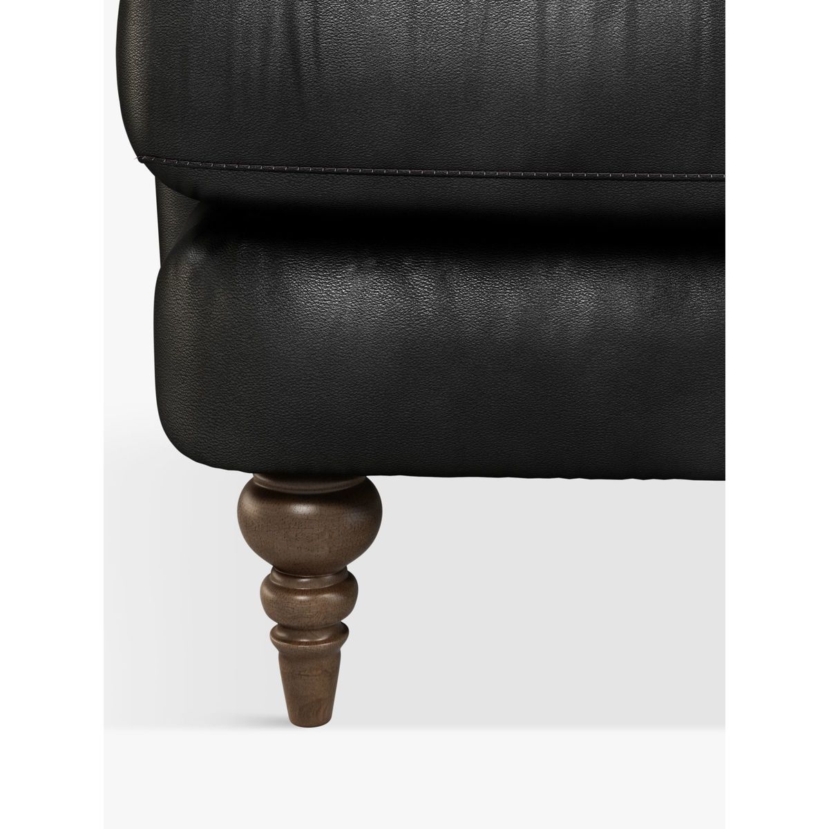 John Lewis & Partners Harrogate High Back Small 2 Seater Leather Sofa, Dark Leg – image 6