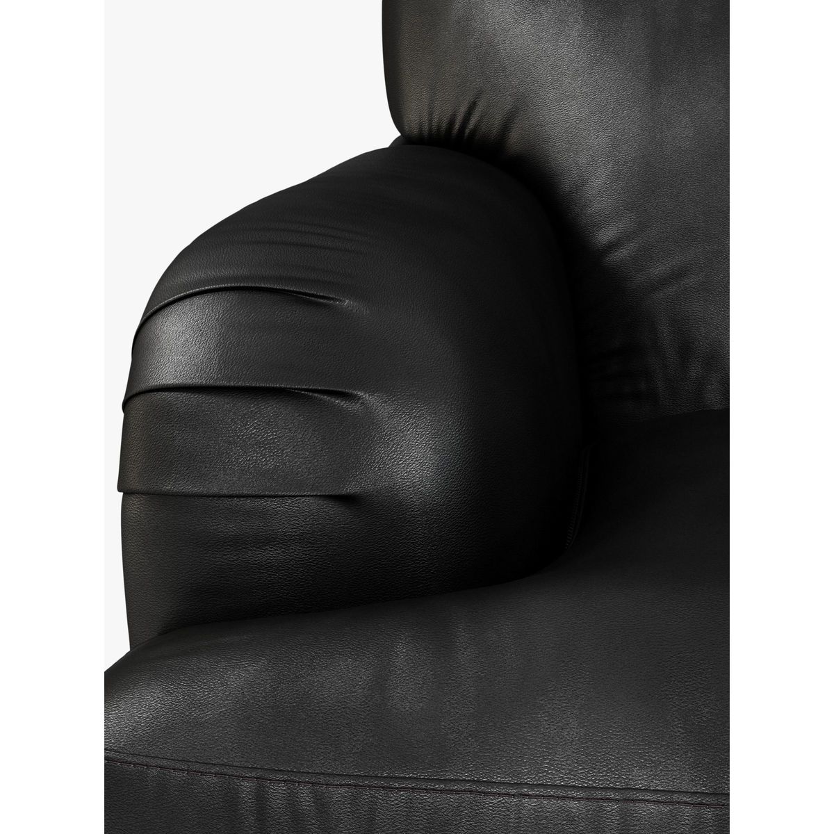 John Lewis & Partners Harrogate High Back Small 2 Seater Leather Sofa, Dark Leg – image 7