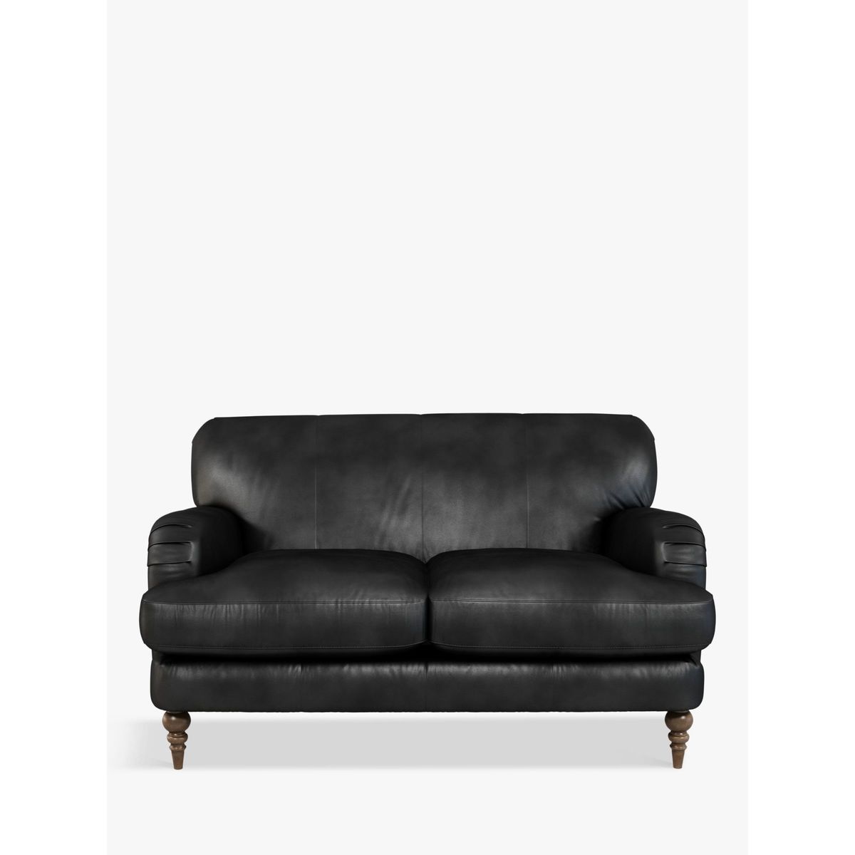 John Lewis & Partners Harrogate High Back Small 2 Seater Leather Sofa, Dark Leg – image 2