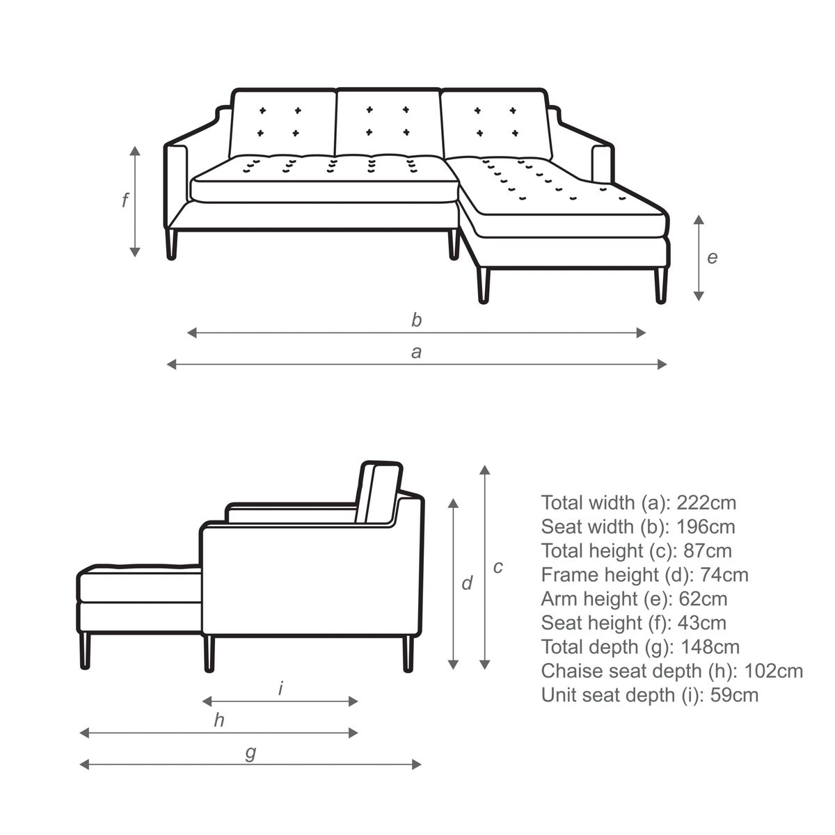 John Lewis & Partners Draper RHF Chaise End Sofa – image 4