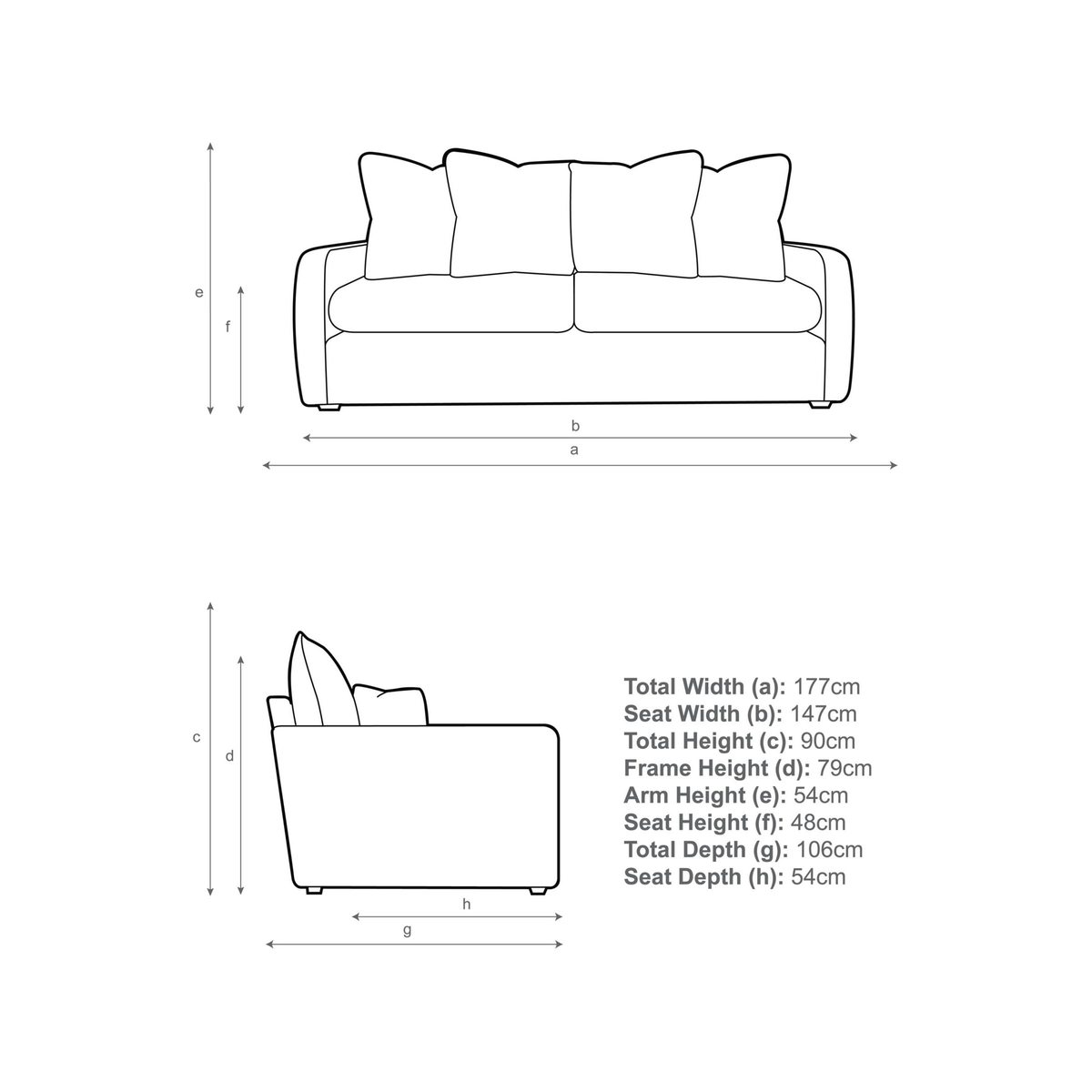 Floppy Jo Medium 2 Seater Sofa by Loaf at John Lewis in Brushed Cotton Navy Blue – image 3