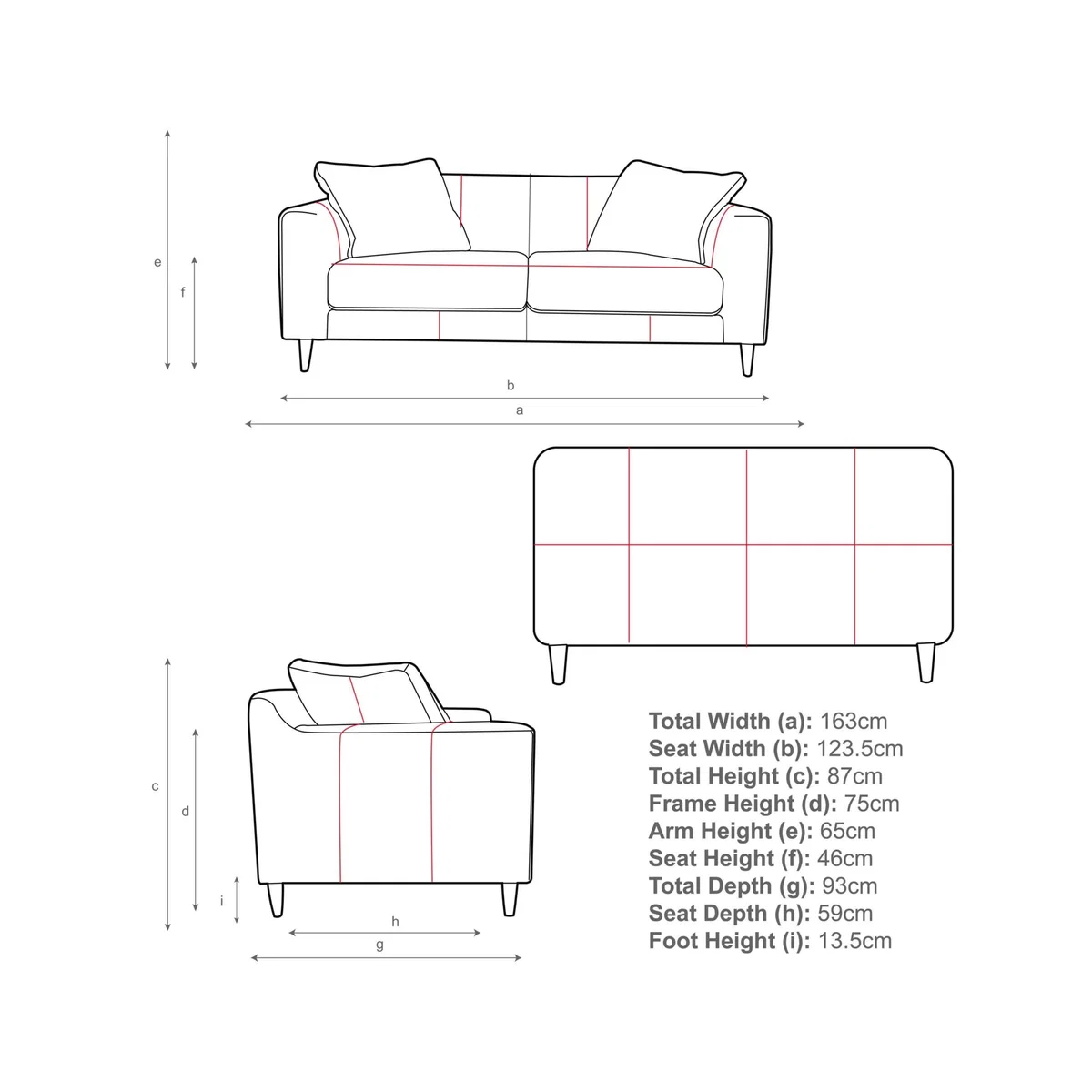 John Lewis & Partners Billow Small 2 Seater Leather Sofa, Dark Leg – image 3