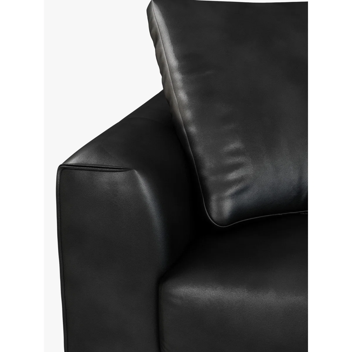 John Lewis & Partners Billow Small 2 Seater Leather Sofa, Dark Leg – image 7