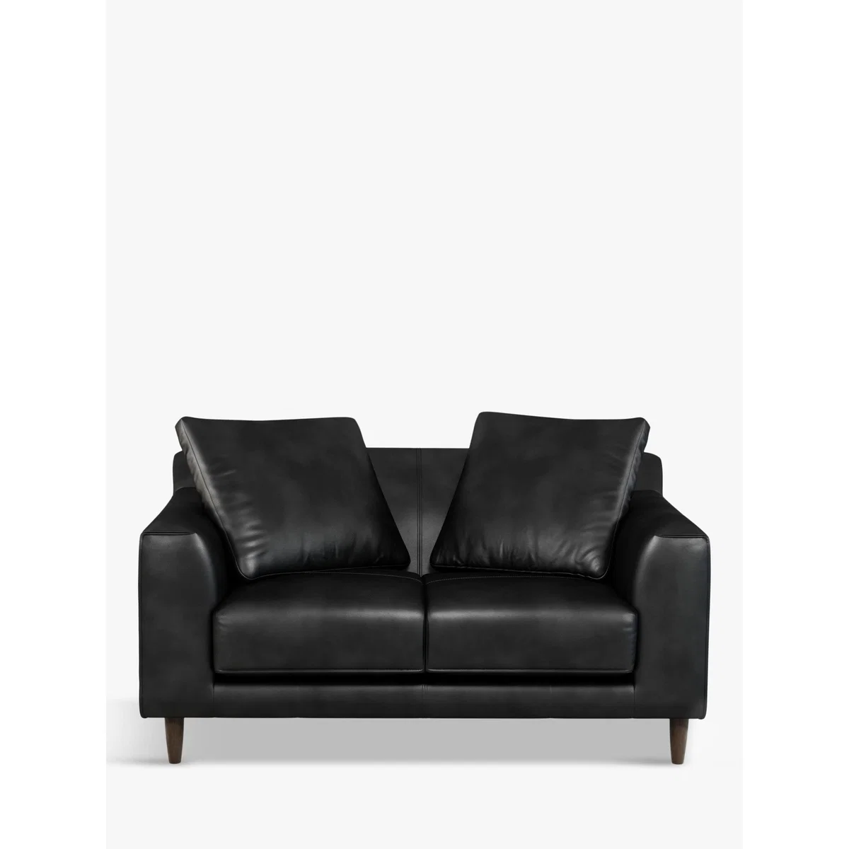 John Lewis & Partners Billow Small 2 Seater Leather Sofa, Dark Leg – image 2