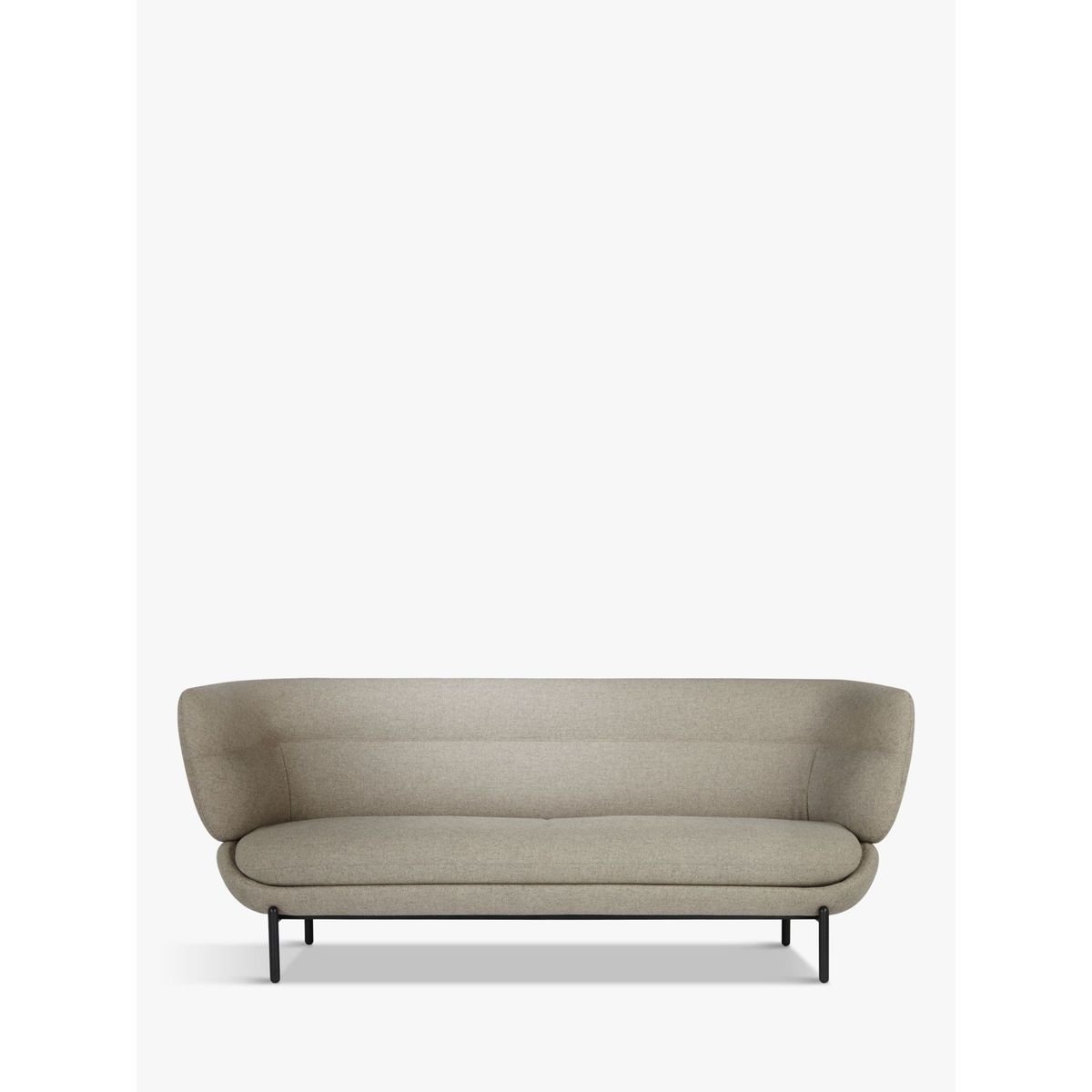 Doshi Levien for John Lewis Open Home Pondok Large 3 Seater Sofa, Black Leg – image 2