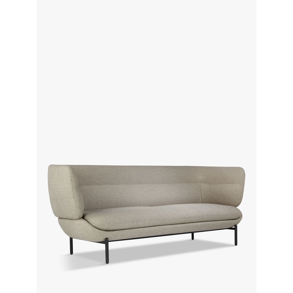 Doshi Levien for John Lewis Open Home Pondok Large 3 Seater Sofa, Black Leg – image 1