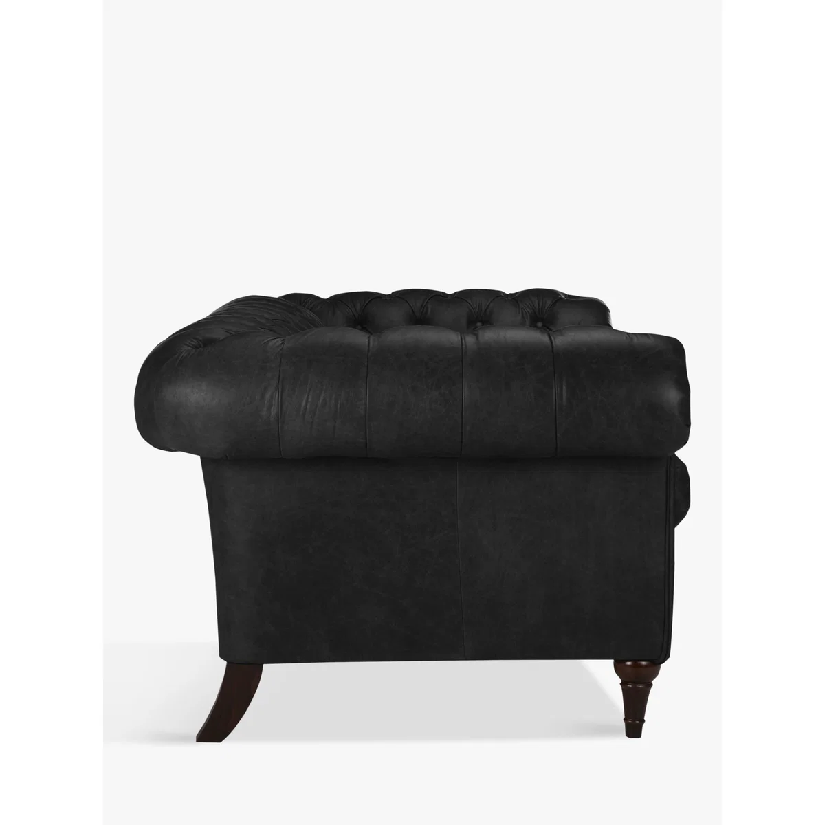 John Lewis & Partners Cromwell Chesterfield Leather Large 3 Seater Sofa, Dark Leg – image 4