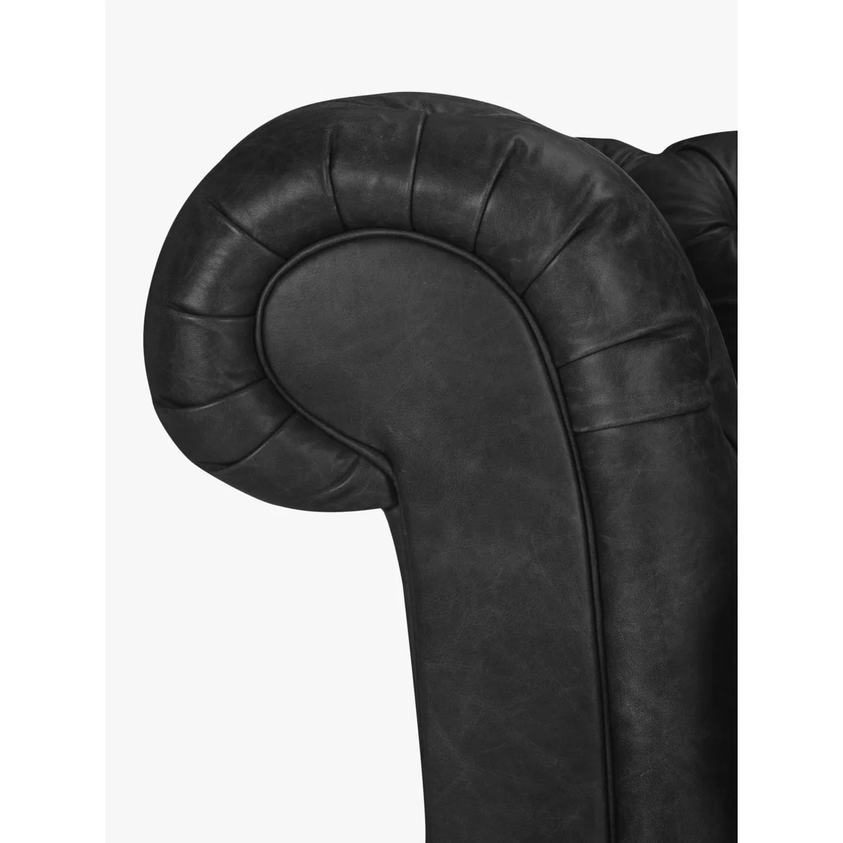 John Lewis & Partners Cromwell Chesterfield Leather Large 3 Seater Sofa, Dark Leg – image 6