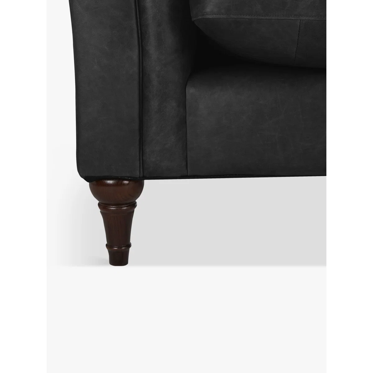 John Lewis & Partners Cromwell Chesterfield Leather Large 3 Seater Sofa, Dark Leg – image 7
