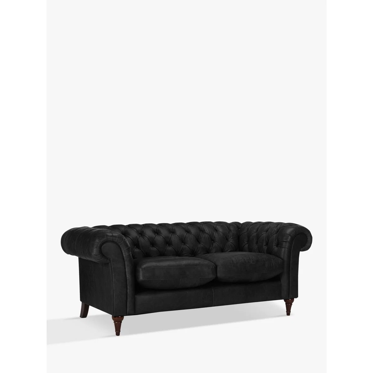 John Lewis & Partners Cromwell Chesterfield Leather Large 3 Seater Sofa, Dark Leg – image 1