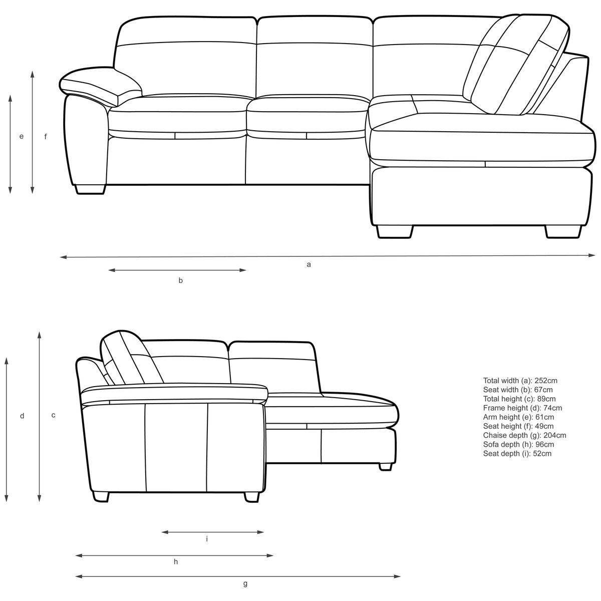John Lewis & Partners Camden Leather RHF Chaise Corner End Sofa, Dark Leg – image 3