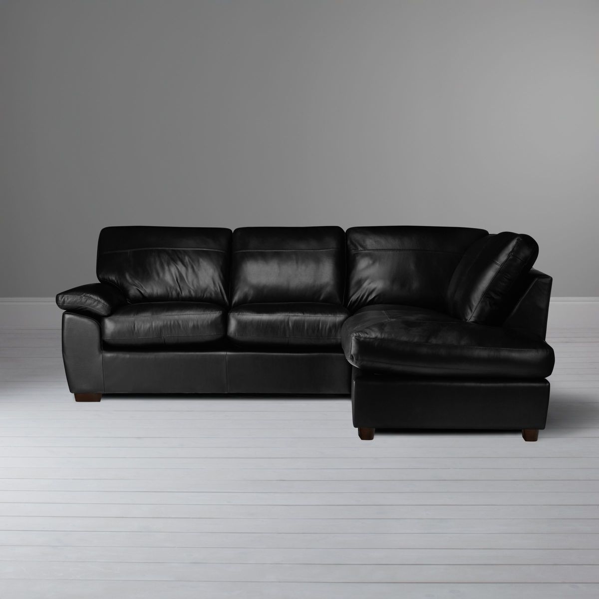 John Lewis & Partners Camden Leather RHF Chaise Corner End Sofa, Dark Leg – image 4