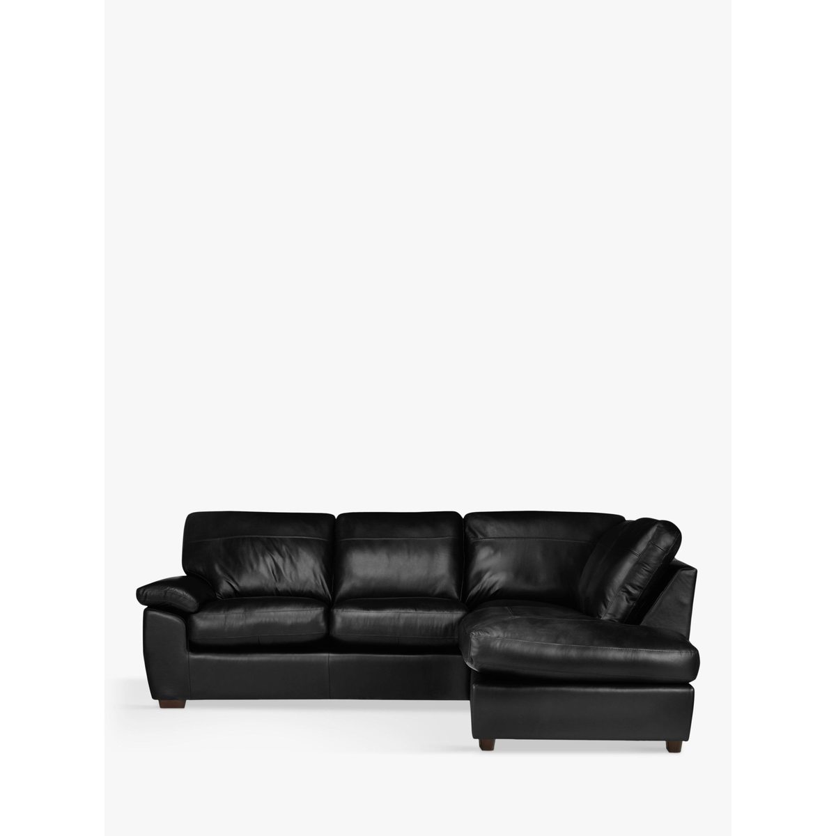 John Lewis & Partners Camden Leather RHF Chaise Corner End Sofa, Dark Leg – image 2