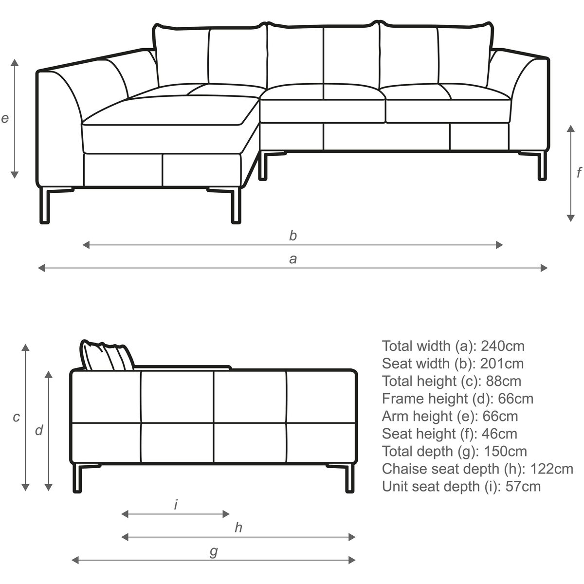 John Lewis & Partners Belgrave LHF Chaise End Leather Sofa, Dark Leg – image 3