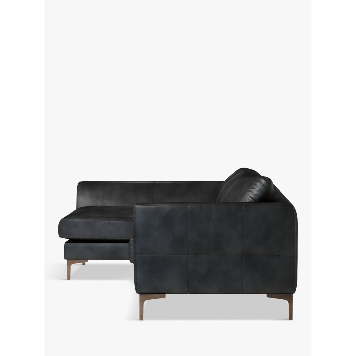 John Lewis & Partners Belgrave LHF Chaise End Leather Sofa, Dark Leg – image 4
