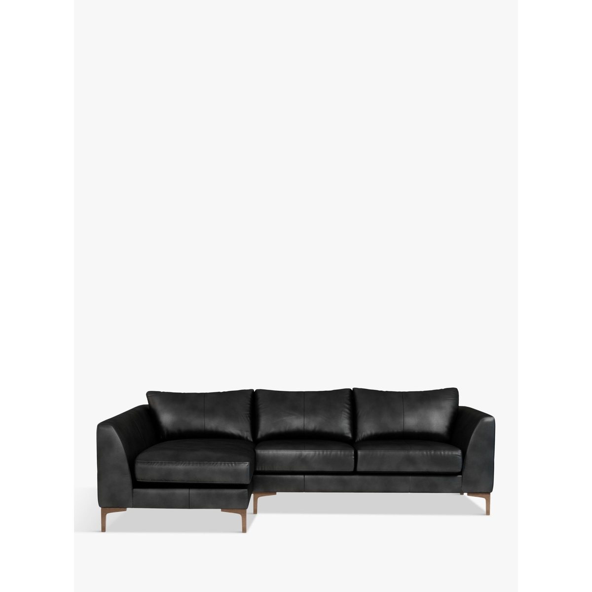 John Lewis & Partners Belgrave LHF Chaise End Leather Sofa, Dark Leg – image 2