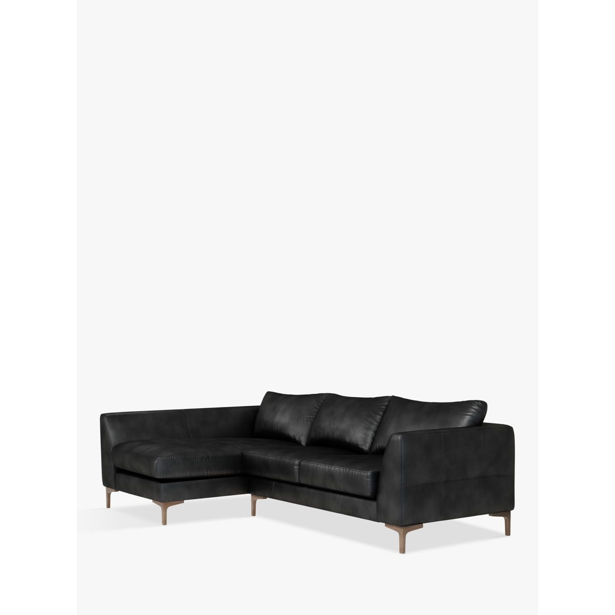 John Lewis & Partners Belgrave LHF Chaise End Leather Sofa, Dark Leg – image 1