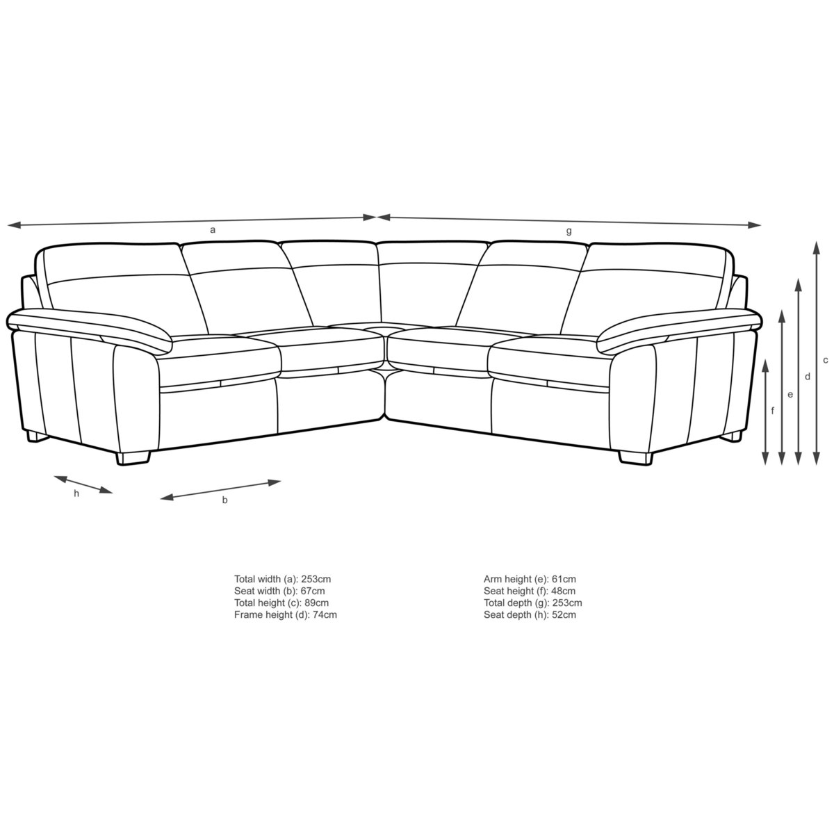 John Lewis & Partners Camden Leather Corner Sofa, Dark Leg – image 4