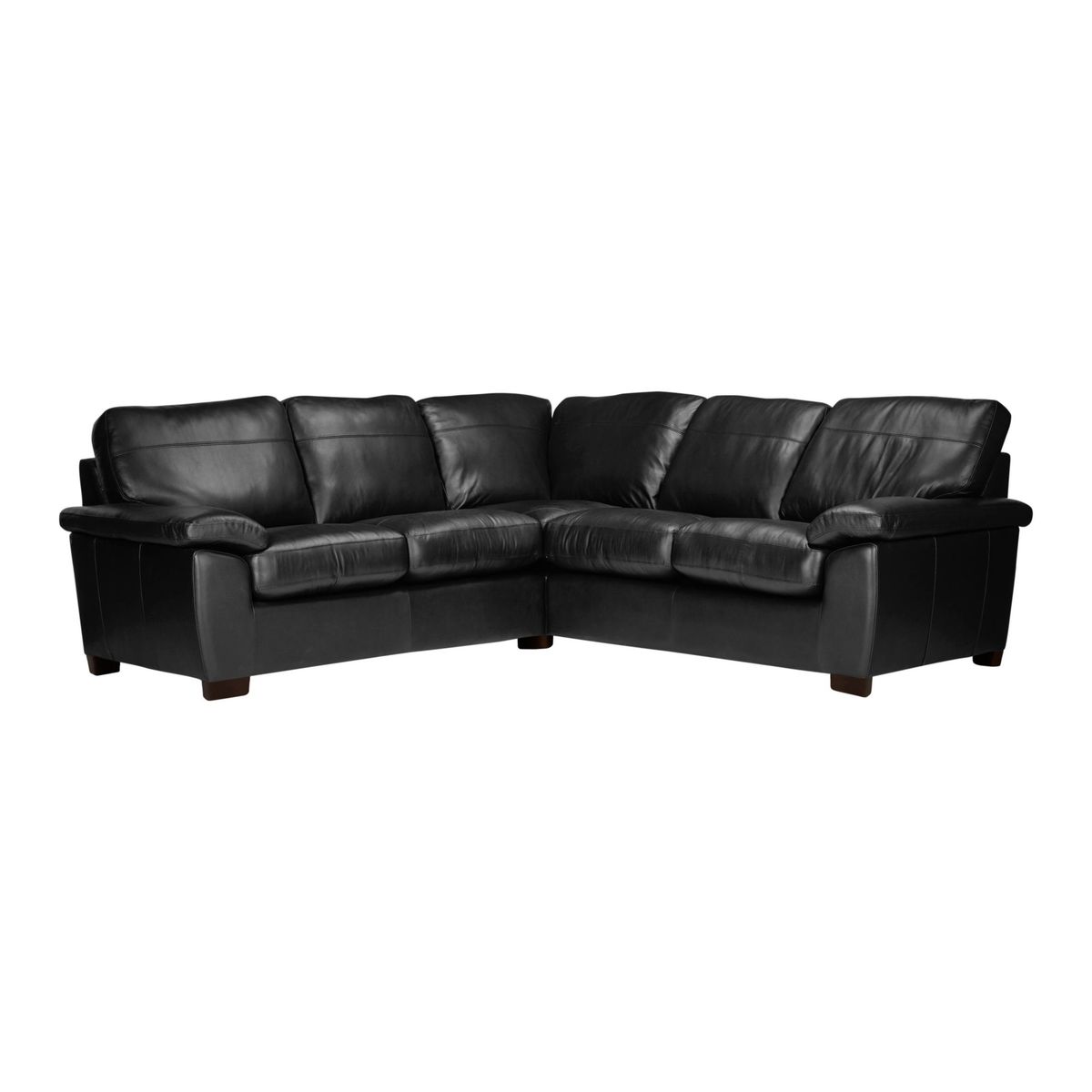 John Lewis & Partners Camden Leather Corner Sofa, Dark Leg – image 1