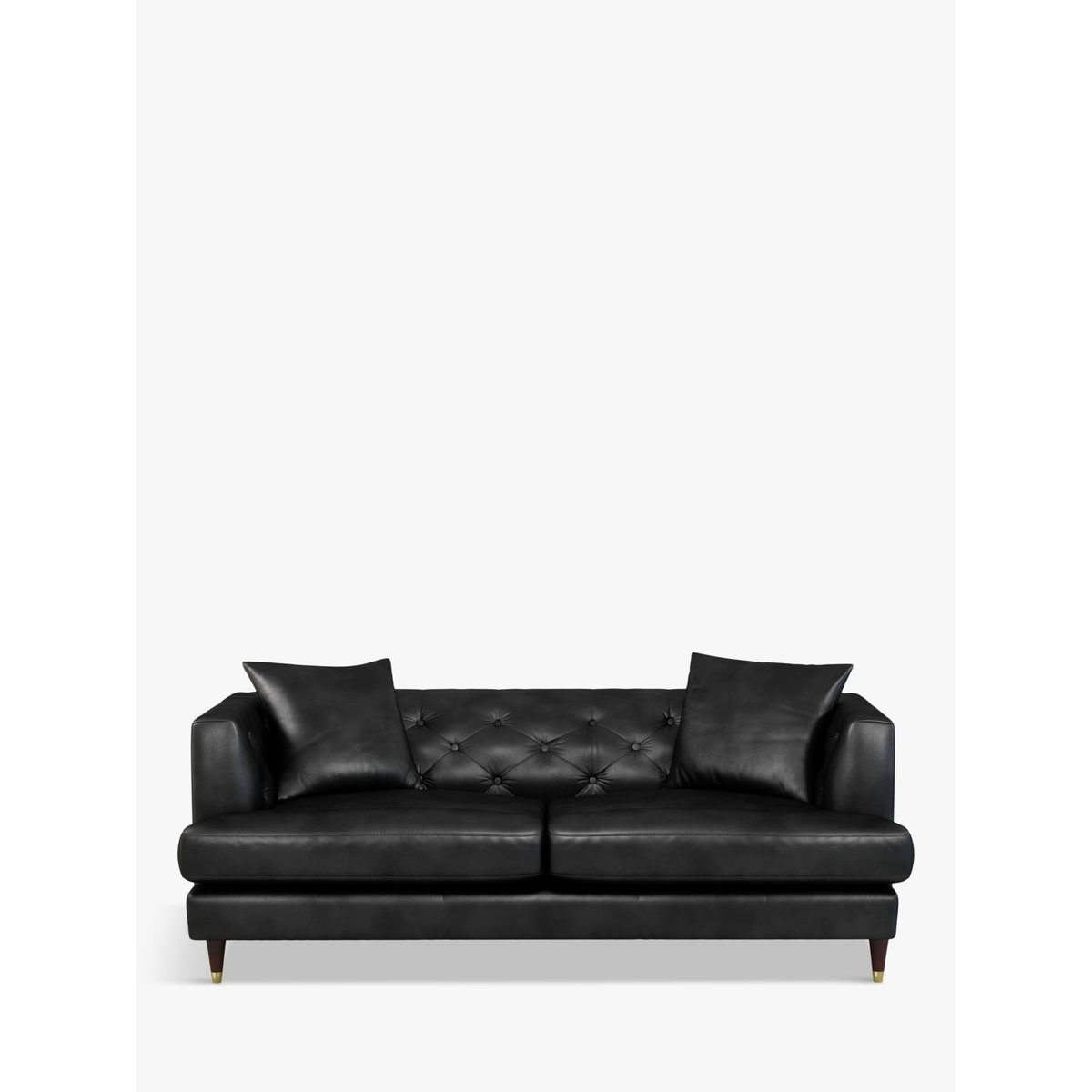 John Lewis & Partners Chester Large 3 Seater Leather Sofa, Dark Leg – image 2