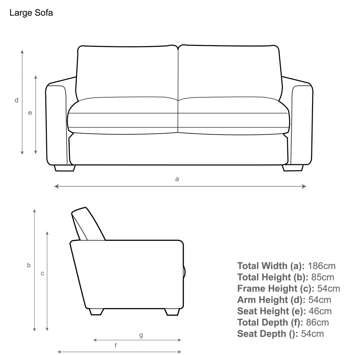 House by John Lewis Oliver Large 3 Seater Sofa – image 4