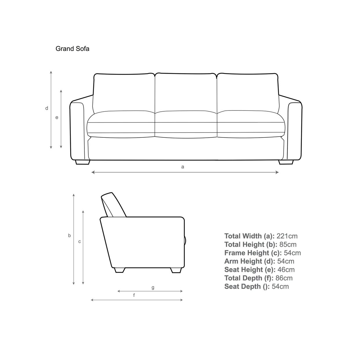 House by John Lewis Oliver Grand 4 Seater Sofa – image 4