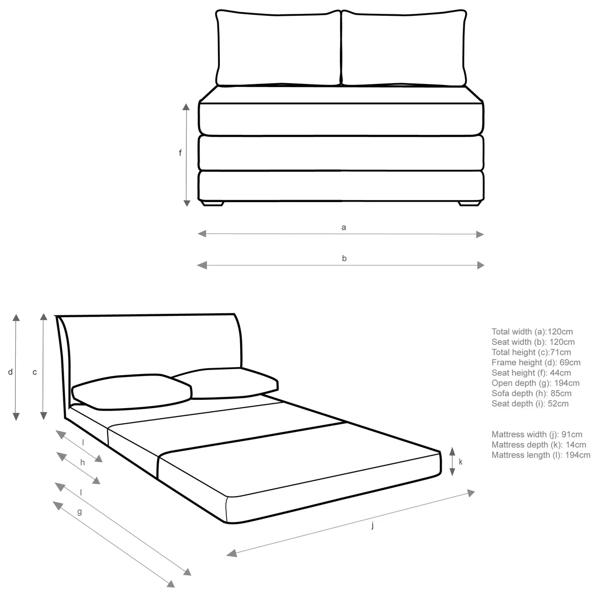 House by John Lewis Kip Small Sofa Bed with Foam Mattress – image 4