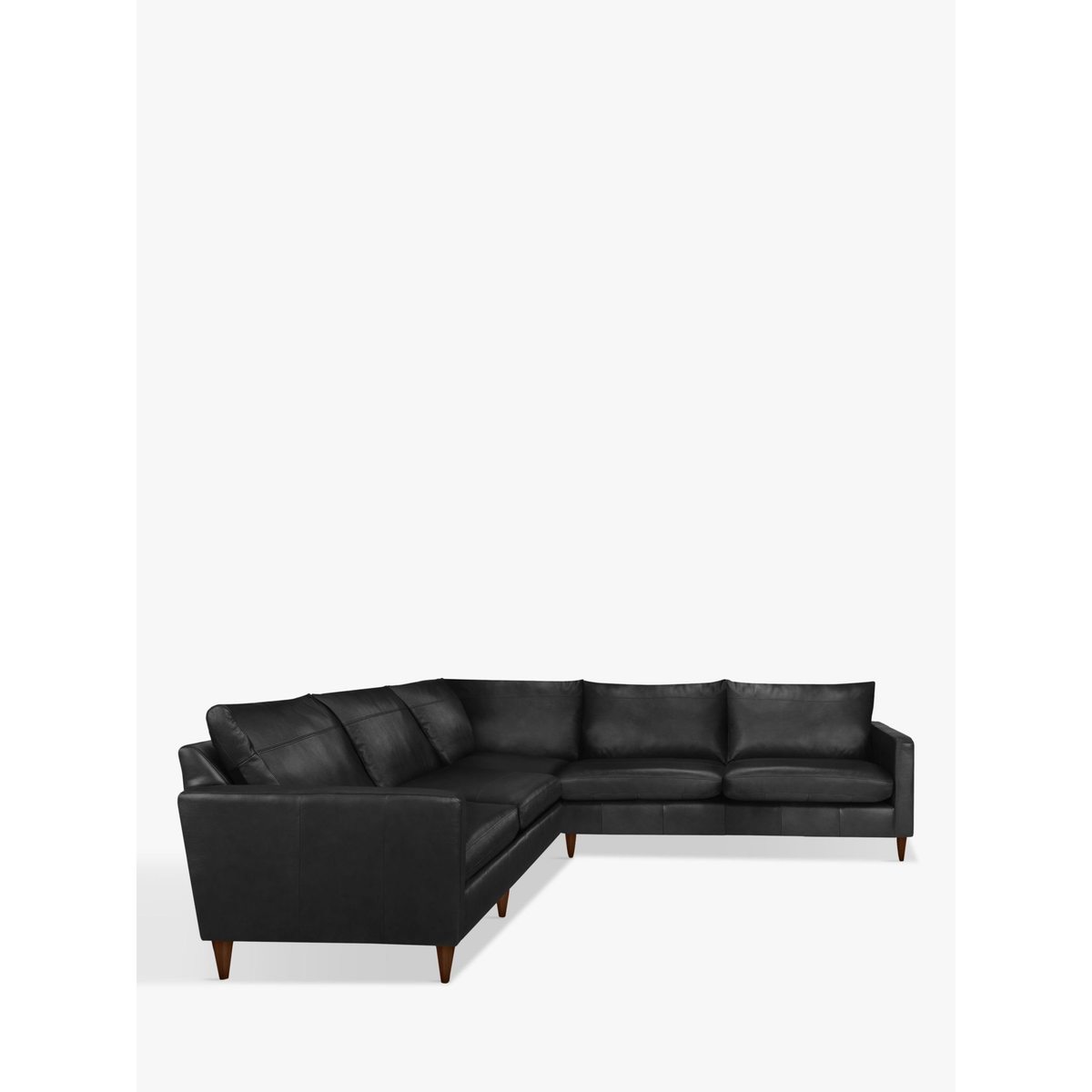 John Lewis & Partners Bailey Leather Corner Sofa, Dark Leg – image 1