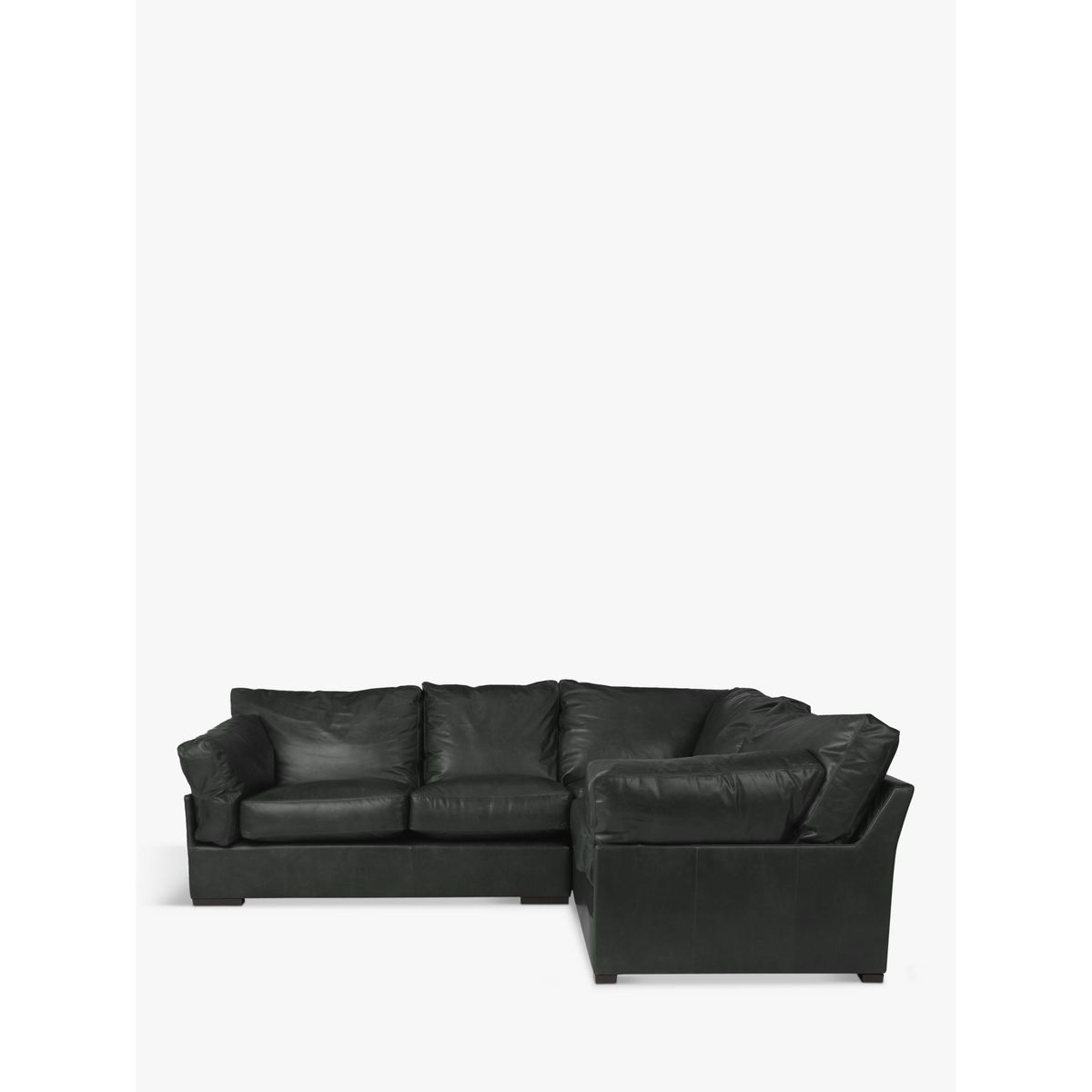 John Lewis & Partners Java RHF Leather Corner Sofa, Dark Leg – image 2