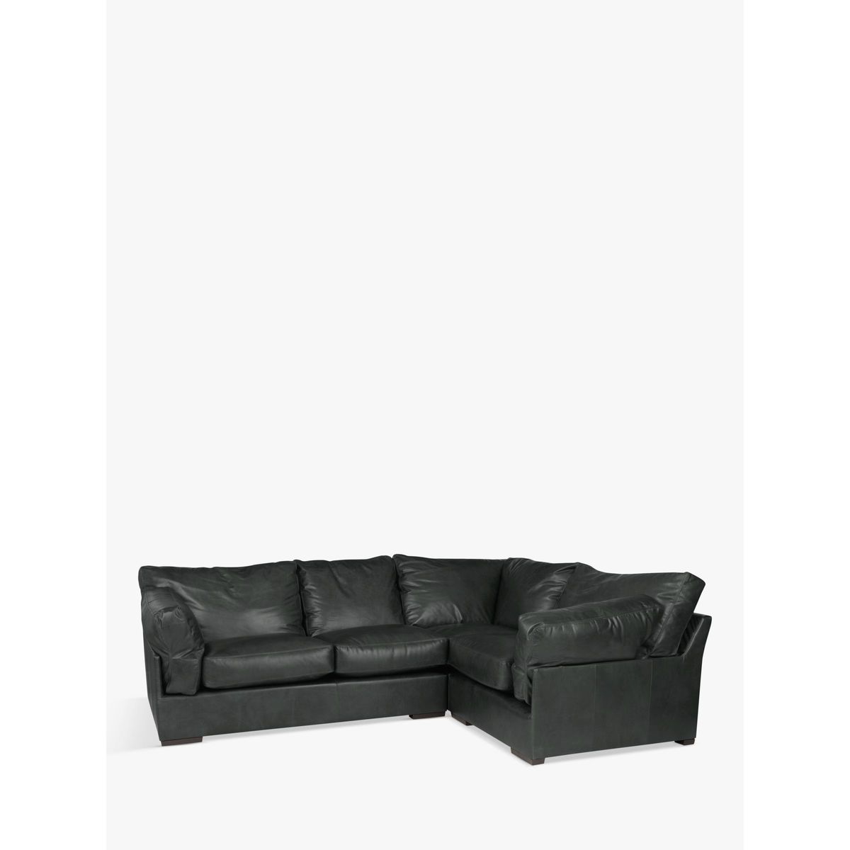 John Lewis & Partners Java RHF Leather Corner Sofa, Dark Leg – image 1