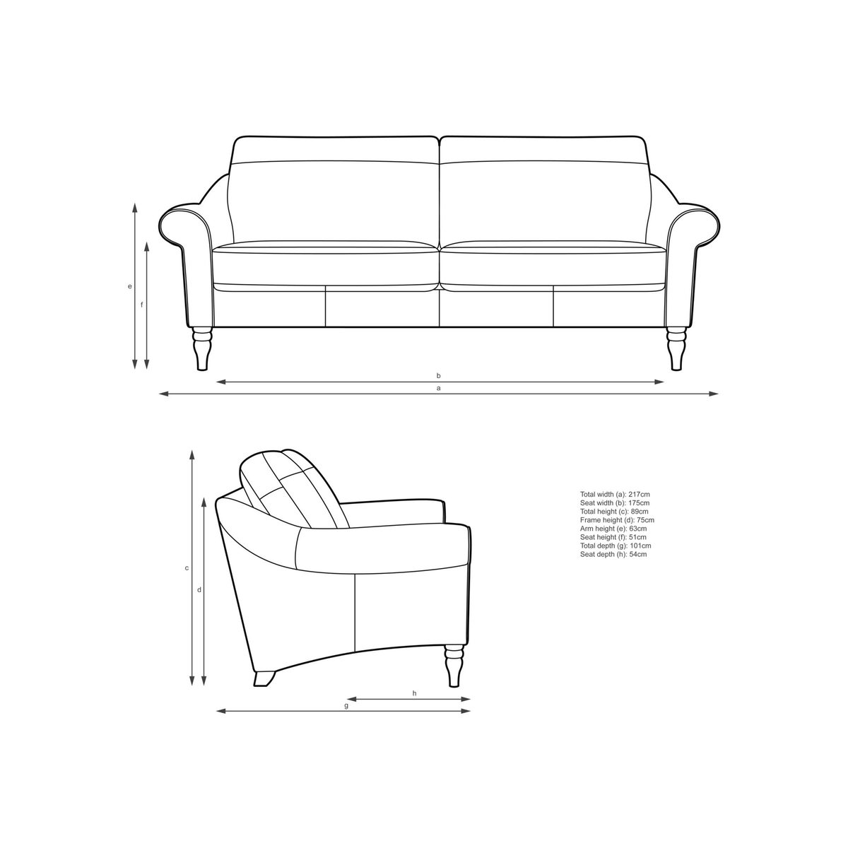 John Lewis & Partners Camber Grand 4 Seater Leather Sofa, Dark Leg – image 3