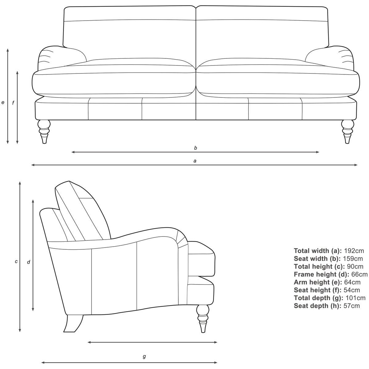 John Lewis & Partners Otley Large 3 Seater Leather Sofa, Dark Leg – image 3