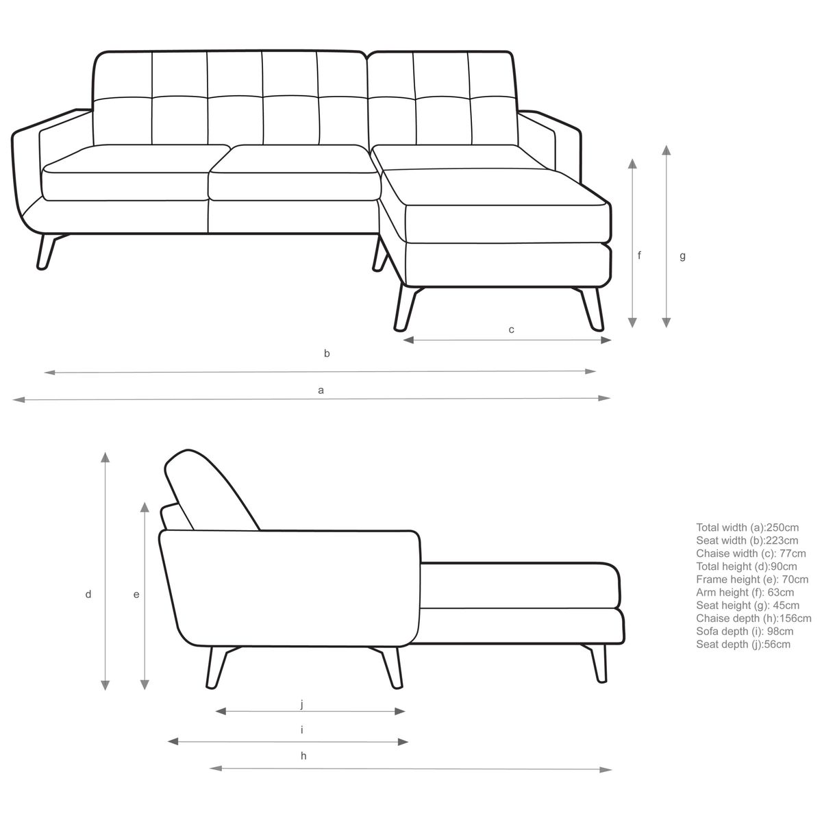 John Lewis & Partners Barbican Leather RHF Chaise End Sofa, Dark Leg – image 3