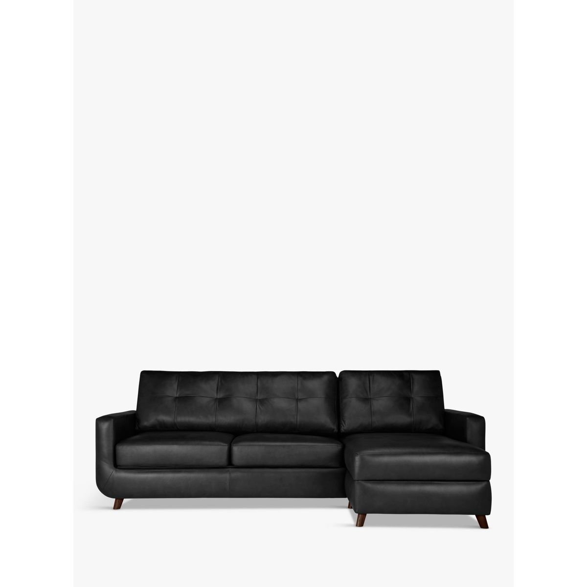 John Lewis & Partners Barbican Leather RHF Chaise End Sofa, Dark Leg – image 2