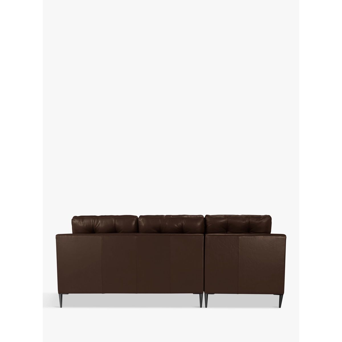 John Lewis & Partners Draper LHF Chaise End Leather Sofa, Metal Leg – image 6