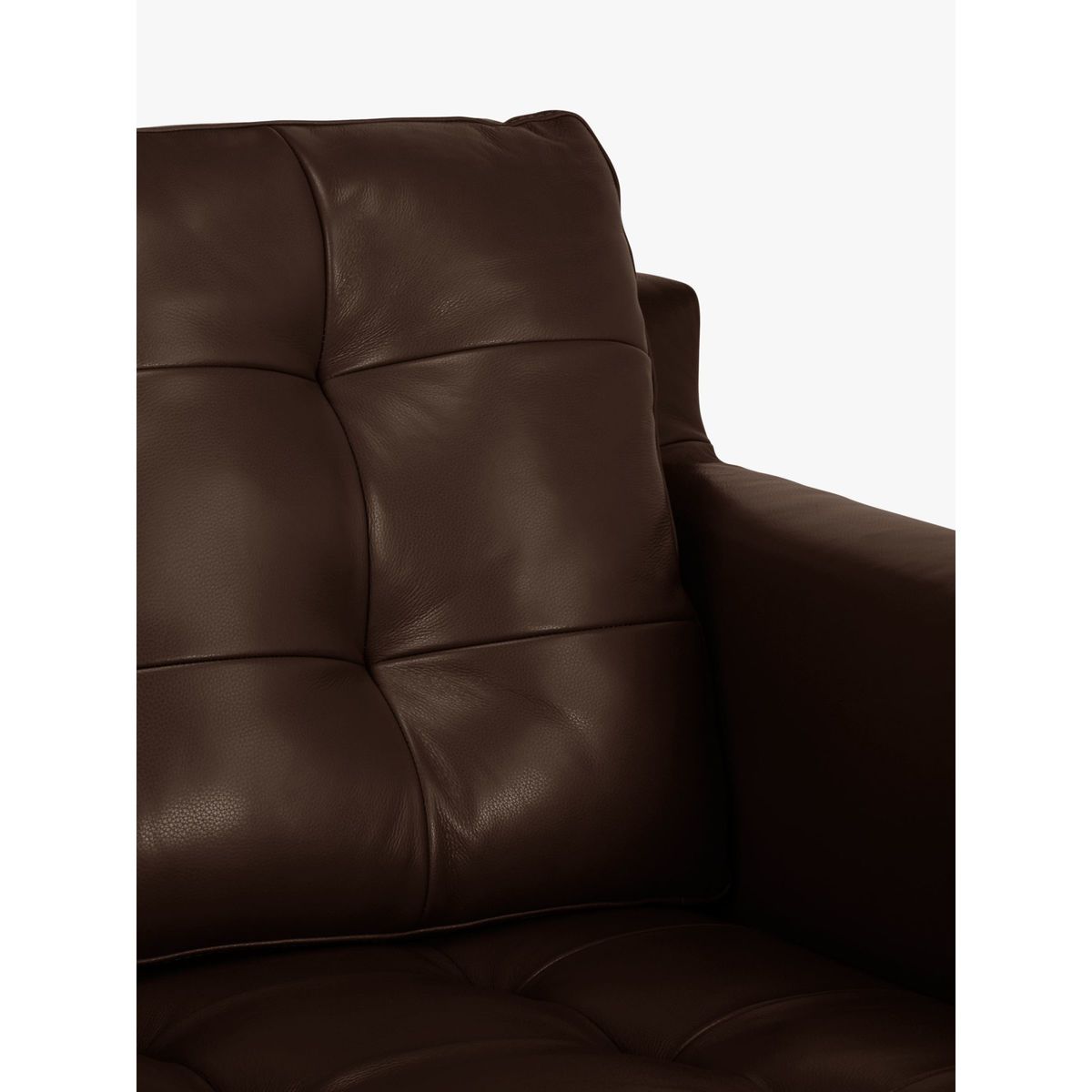 John Lewis & Partners Draper LHF Chaise End Leather Sofa, Metal Leg – image 7