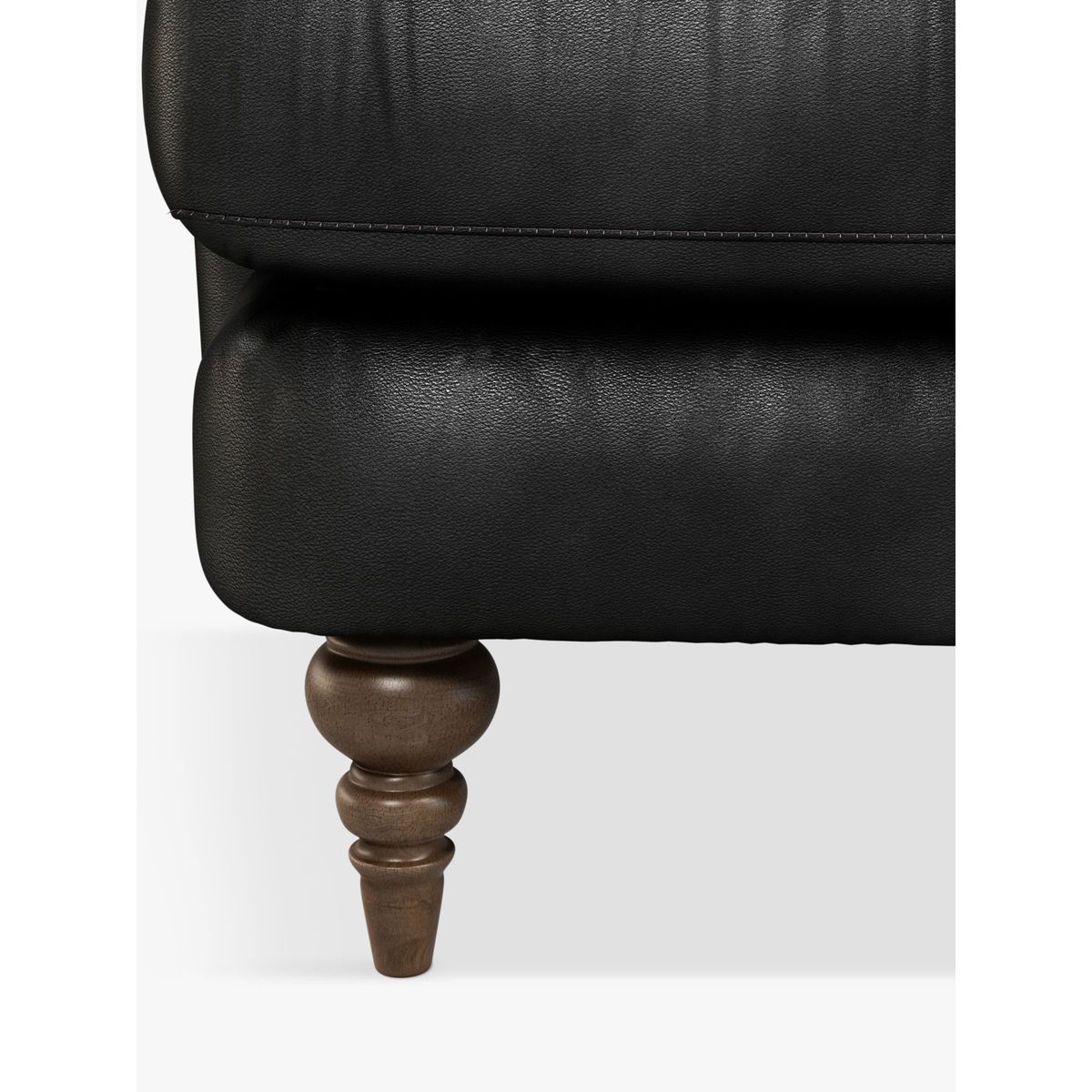 John Lewis & Partners Harrogate High Back Large 3 Seater Leather Sofa, Dark Leg – image 6